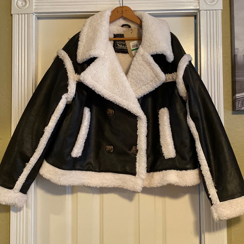 Levi's Brown faux sherpa jacket